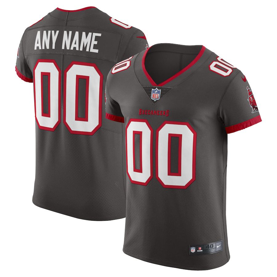 Men Tampa Bay Buccaneers Nike Pewter Vapor Untouchable Elite Custom Alternate NFL Jersey->customized nfl jersey->Custom Jersey